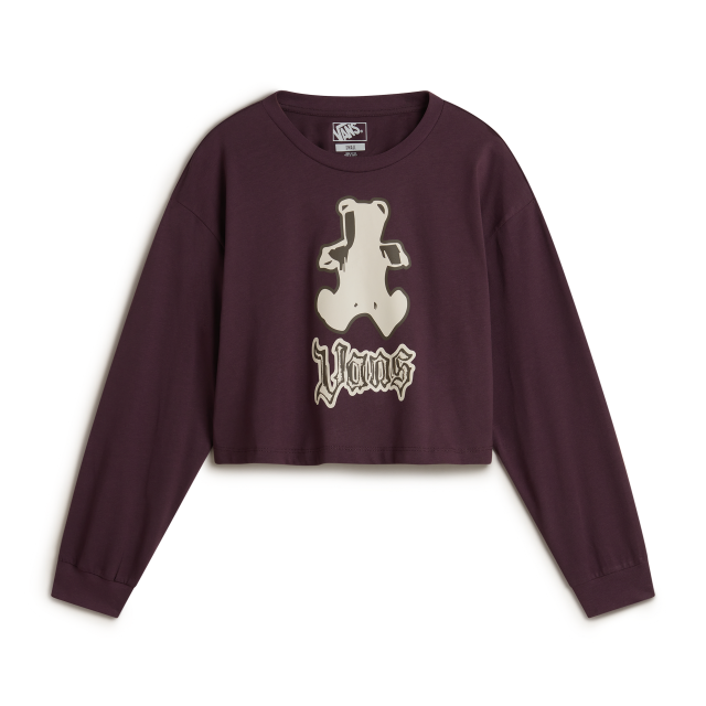 LIL BEAR RELAX CROP LS TEE